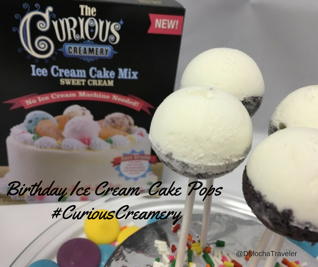 #CuriousCreamery “Belated” Birthday Cake Pops